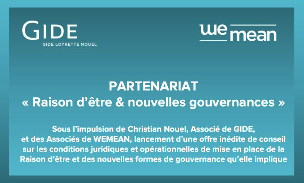 Nouvelles gouvernances : partenariat inédit entre WEMEAN et Me Christian Nouel, associé de Gide Loyrette & Nouel